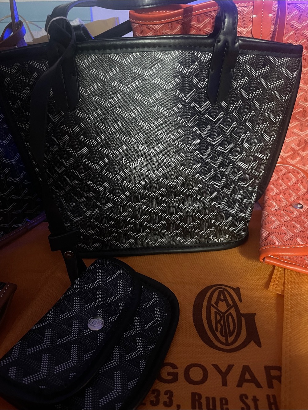 🔥Mini Goyard Tote Bag black, pink, OR green - Picture 4 of 10